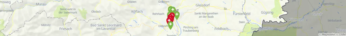 Map view for Pharmacies emergency services nearby Straßgang (Graz (Stadt), Steiermark)